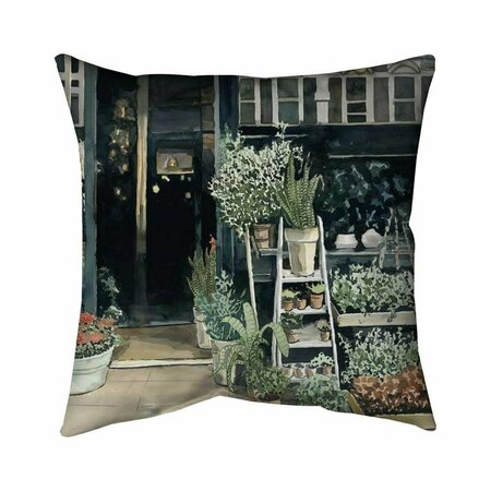 BEGIN HOME DECOR 20 x 20 in. Plants Shop-Double Sided Print Indoor Pillow 5541-2020-ST63
